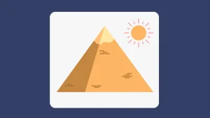 Dibujo de la Gran Pirámide de Guiza en Egipto
